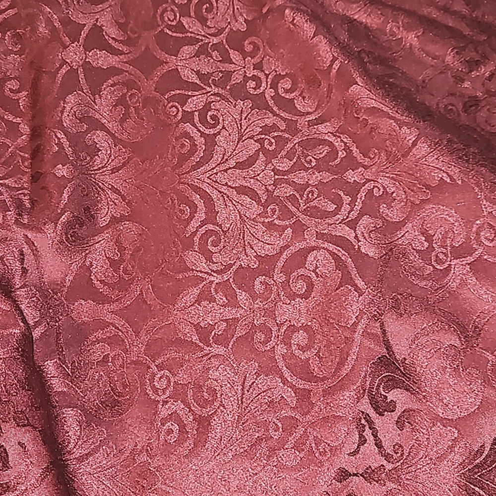 Burgundy tablecloth
